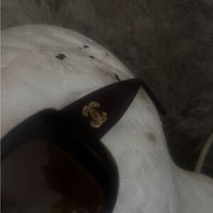 Chanel logo dress glasses vintage gold cc sunglasses accessory eyewear